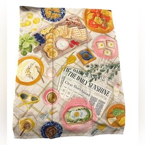 Anthropologie Multicolor Food Print Kitchen Towel
